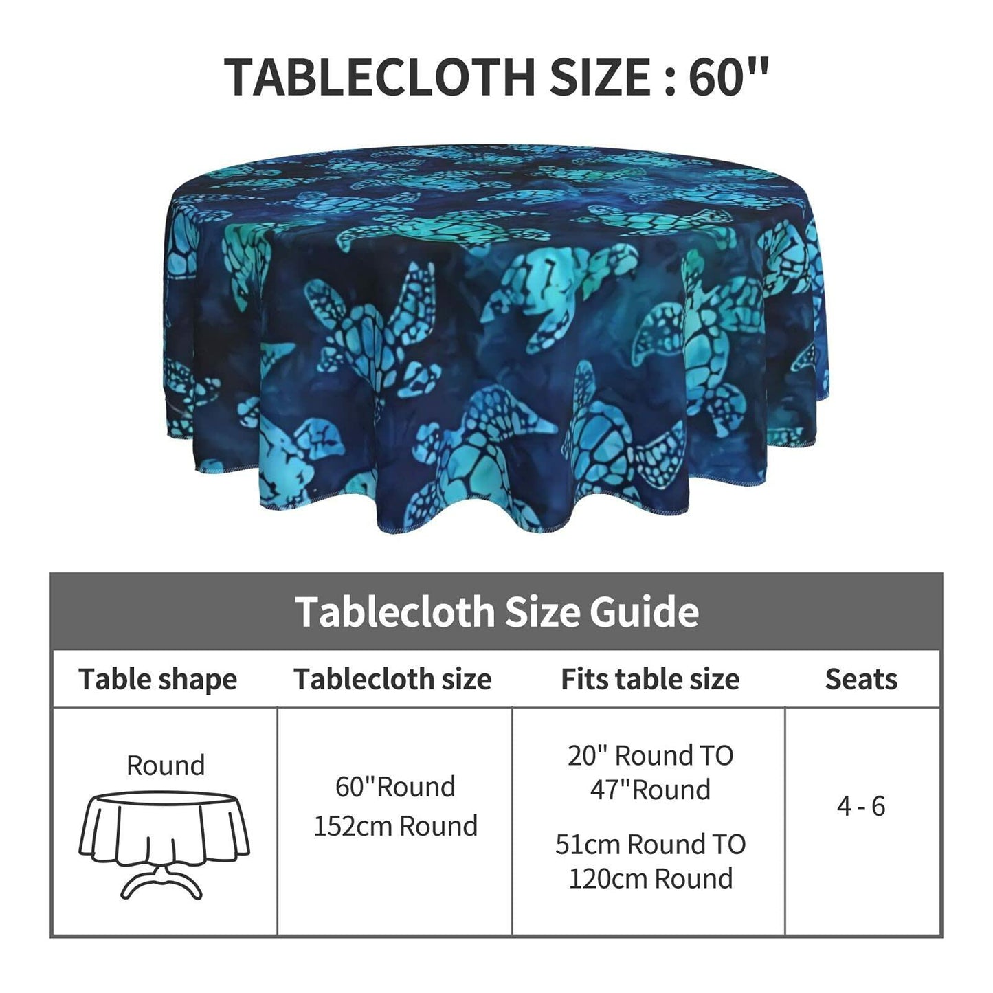 PTLIHU 78 Polyester Turtle Game Mat Durable Outdoor Sports Toy for Kids