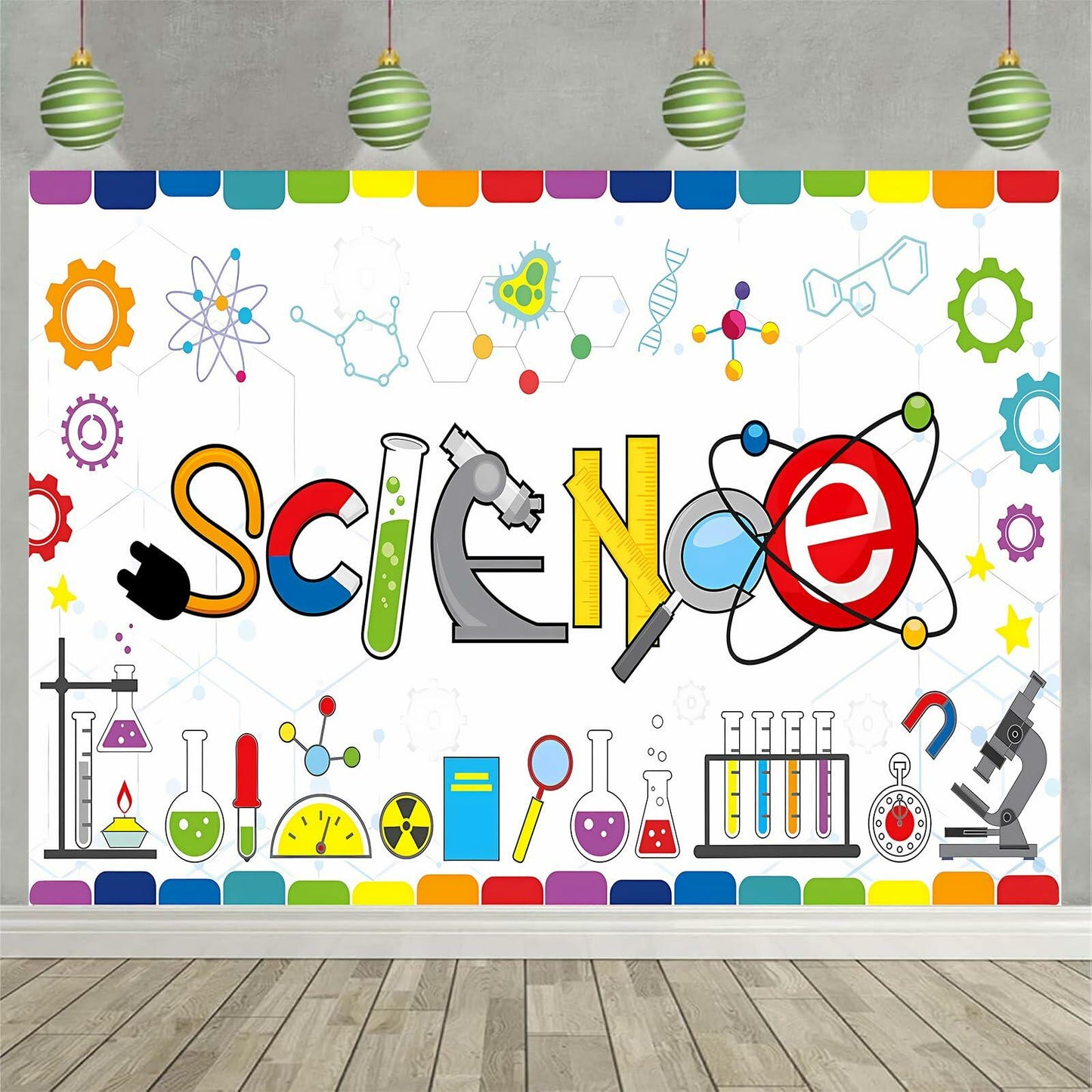 Generic Science Party Backdrop Chemical Themed Kids School Lab Blue 7x5 Ft