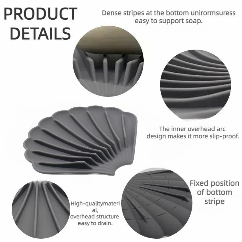 Generic YGB Silicone Self-Draining Soap Box Milky White Bathroom Holder