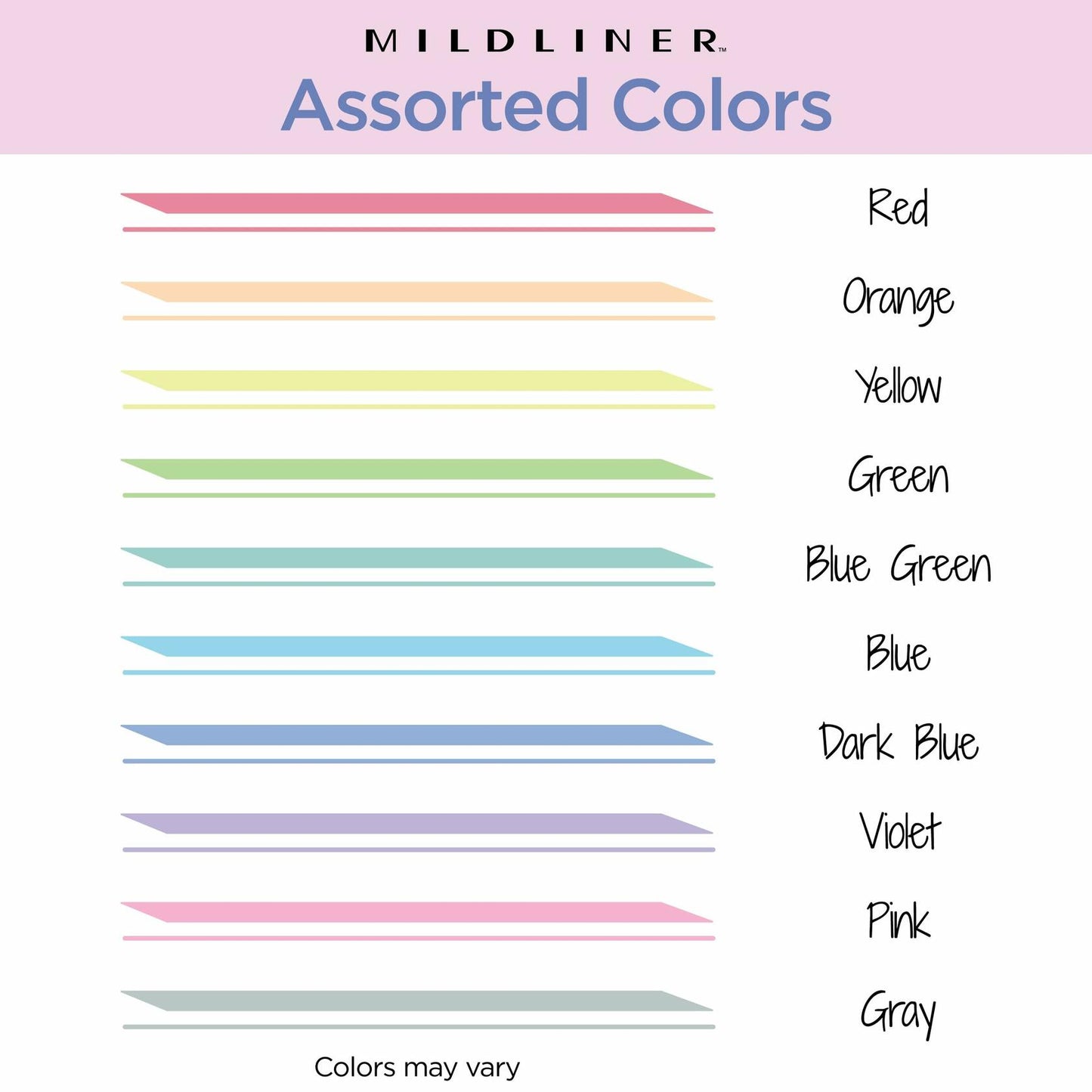 Zebra Pen Mildliner Dual-Tip Highlighters Broad Fine Tips Fluorescent 10-Pack