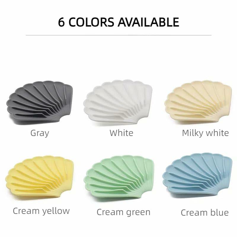 Generic YGB Silicone Self-Draining Soap Box Milky White Bathroom Holder