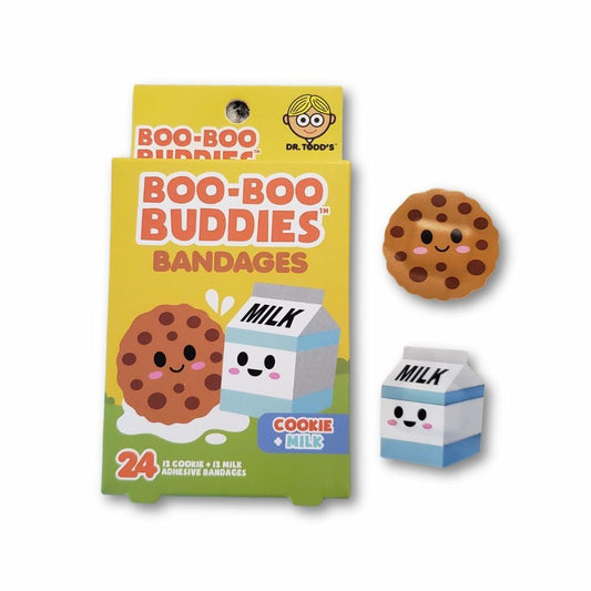 Boo Boo Buddies Kids Adhesive Bandages Sterile 24 Pcs Cookie + Milk