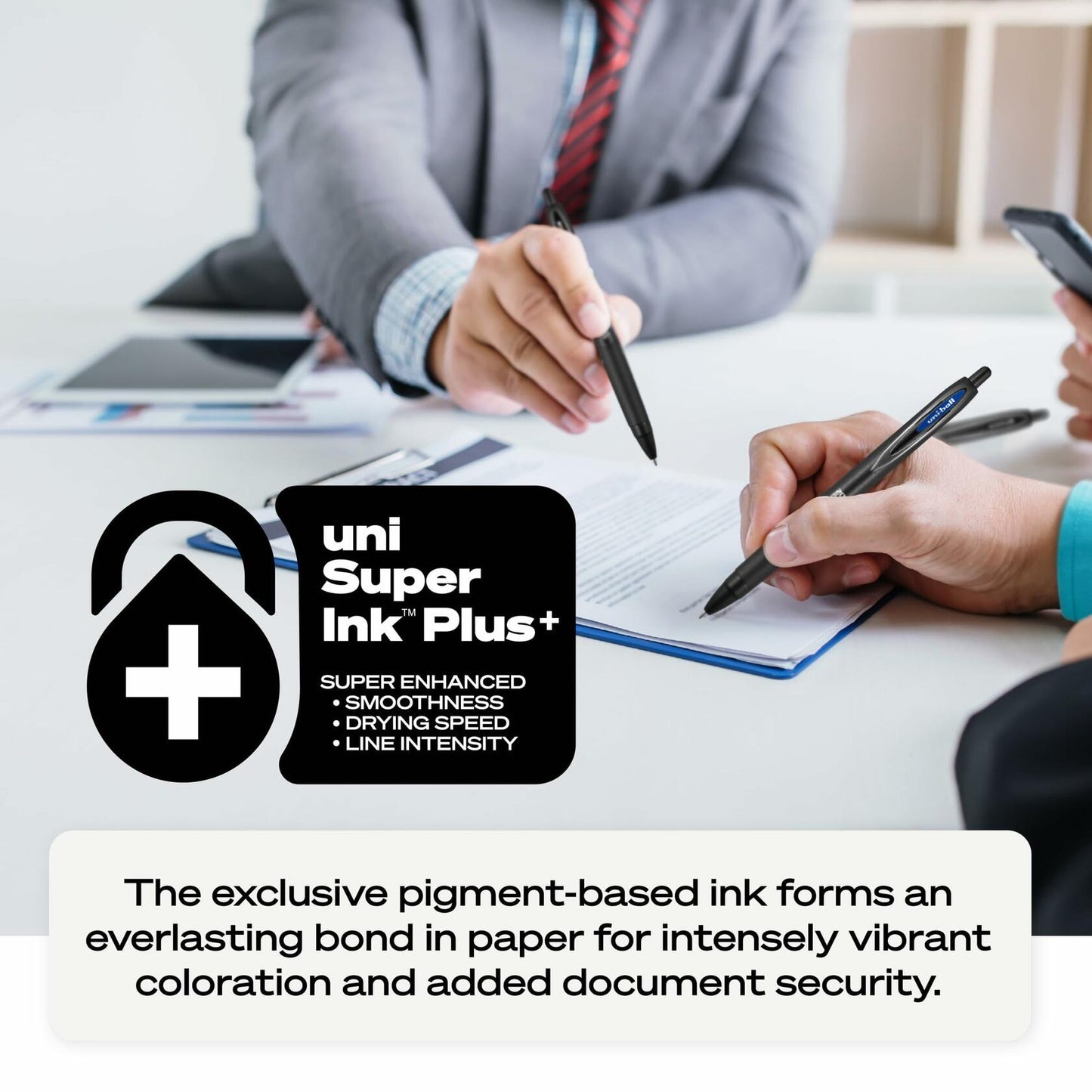 207PLUS+ Gel Pen Retractable 0.7mm Blue Ink 4 Pack