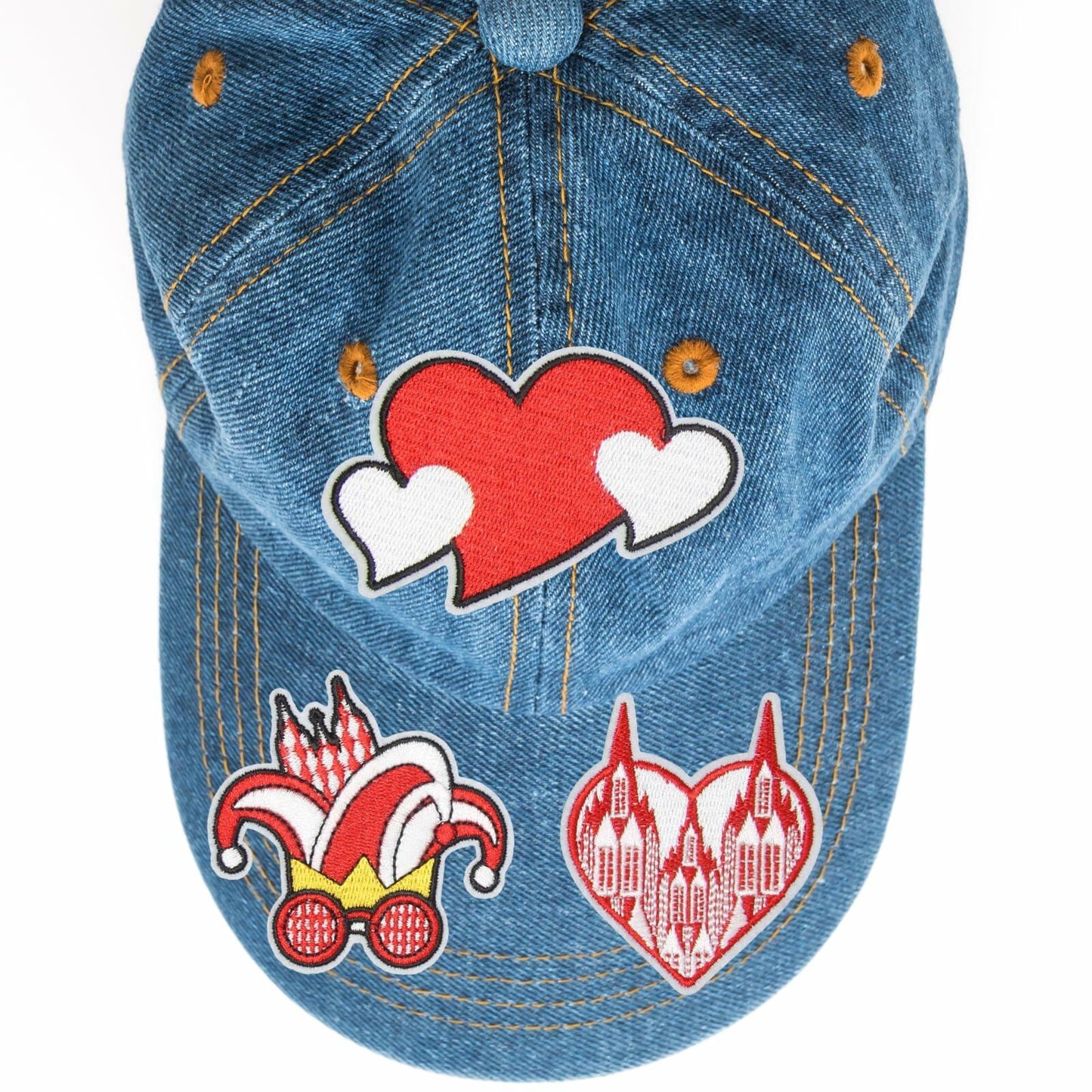 HEYTRCO 9PCS Clown Costume Iron-On Patches Set Red Mardi Gras