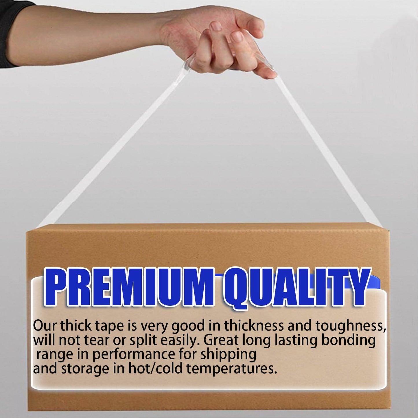 Frascati Heavy Duty Packing Tape 18 Pack 1.88in x 60yd Clear with 3 Dispensers