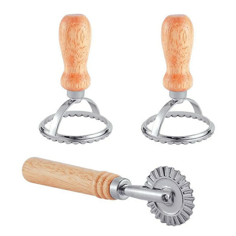 AKOAK Cookie Pizza Lace Knife Wheel Pastry Mold Zinc A-01 1 Pack