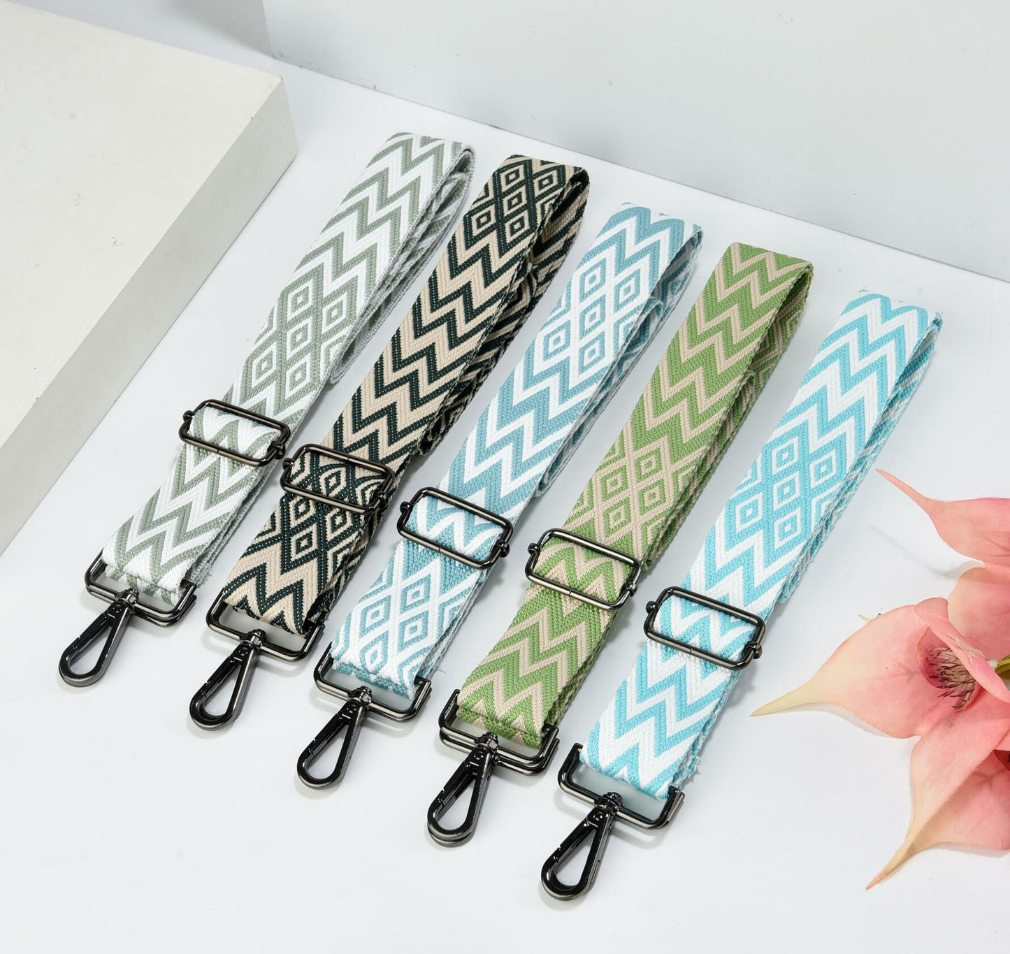 Purse Strap Adjustable Crossbody Replacement Wide Shoulder Strap Gunmetal