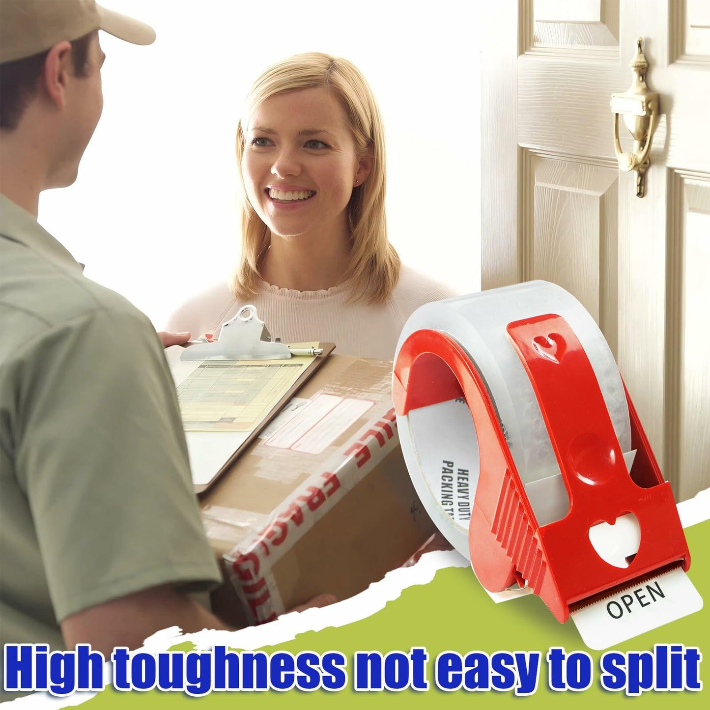 Frascati Heavy Duty Packing Tape 18 Pack 1.88in x 60yd Clear with 3 Dispensers