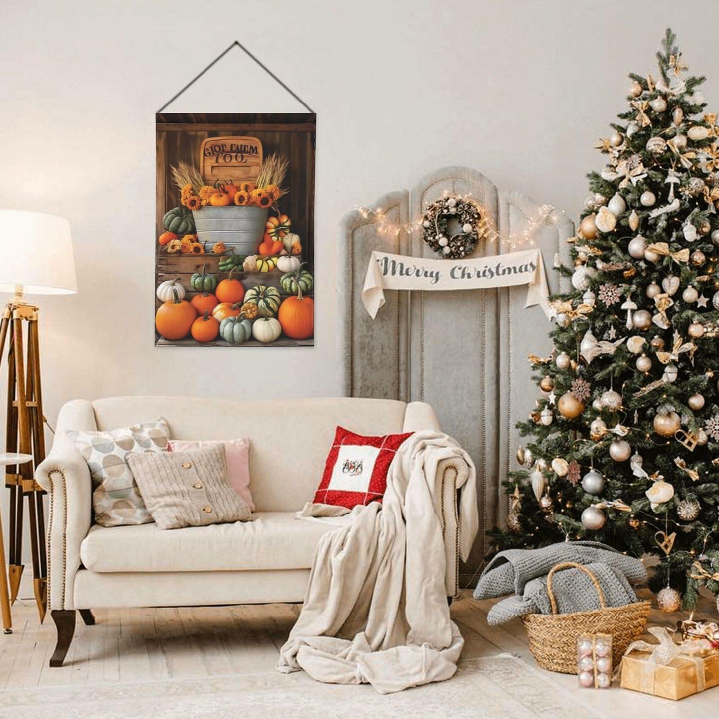 Ovitssrk Farm Pumpkins Garden Flag Double-Sided 12.5x18 Inch Autumn Holiday