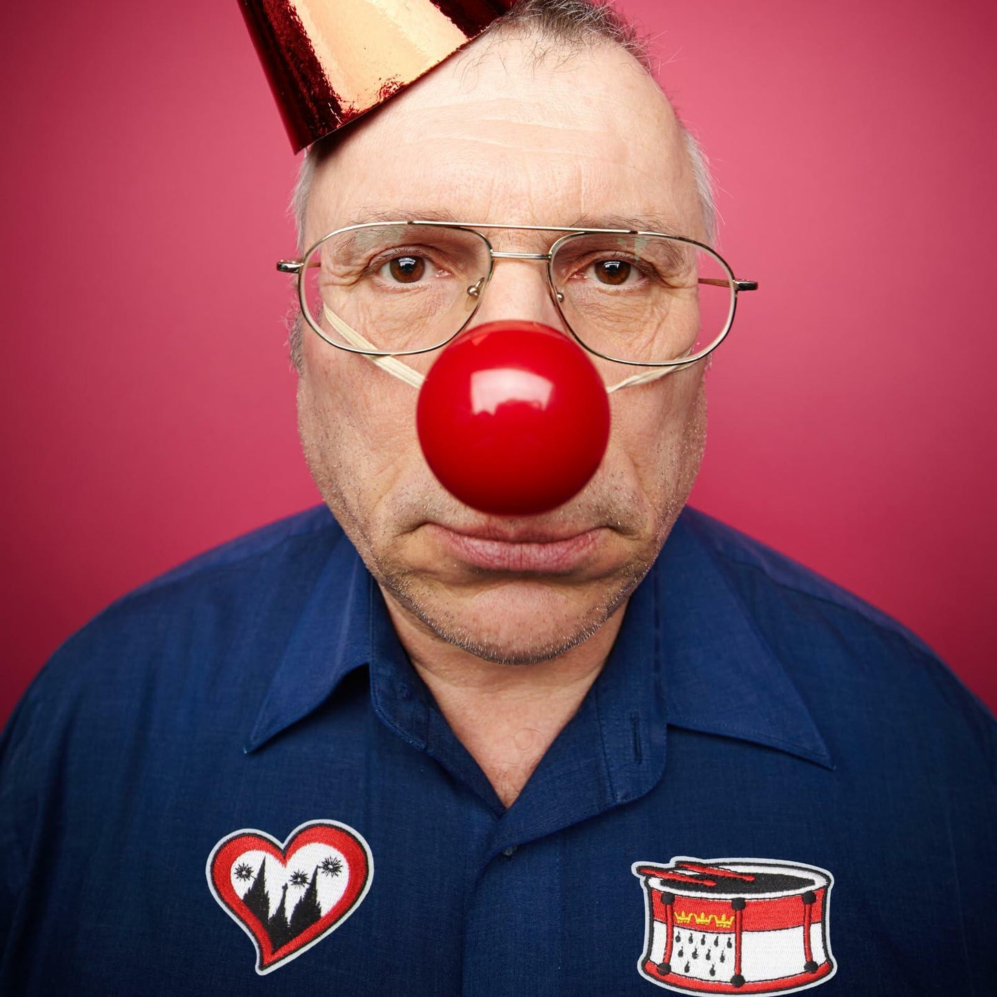 HEYTRCO 9PCS Clown Costume Iron-On Patches Set Red Mardi Gras