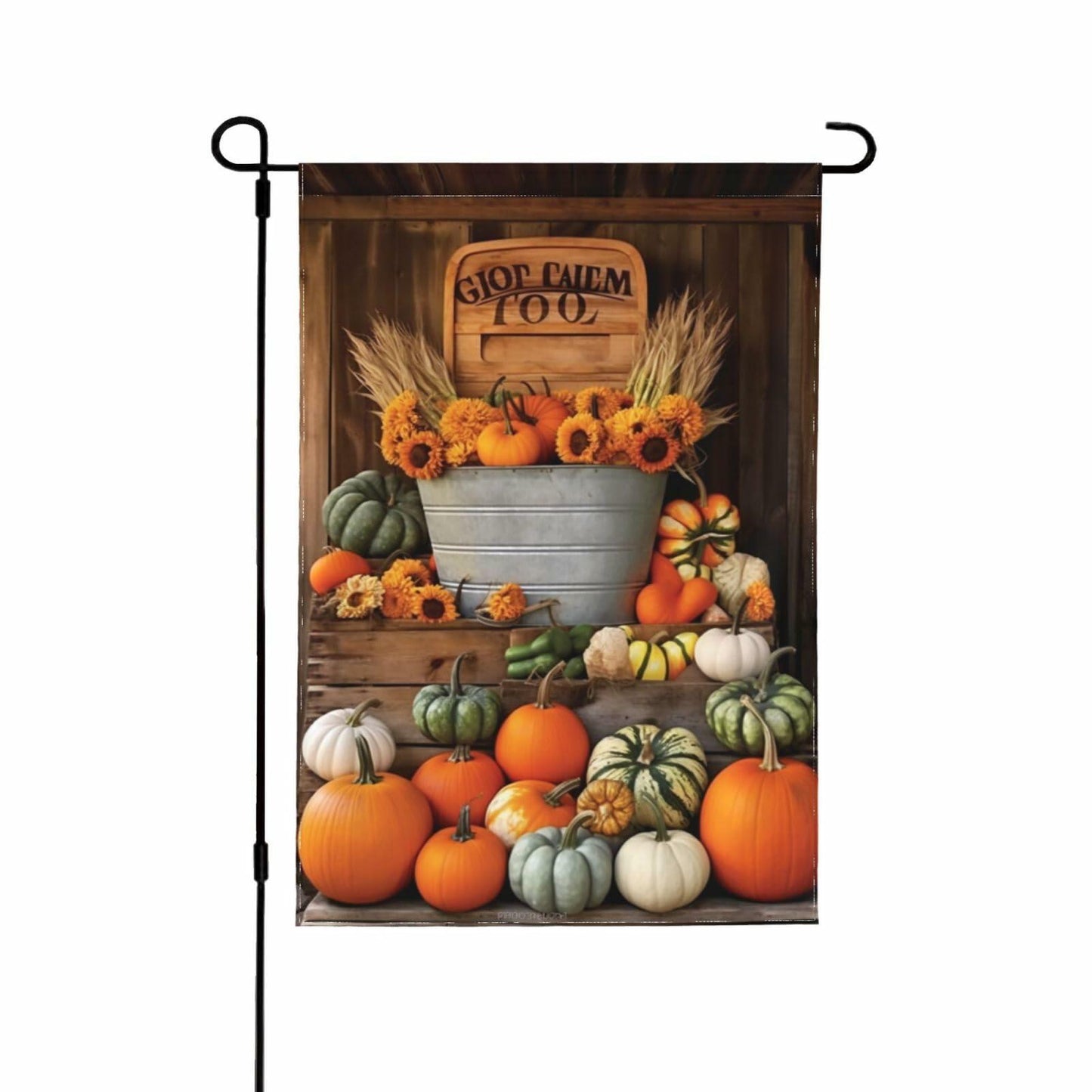 Ovitssrk Farm Pumpkins Garden Flag Double-Sided 12.5x18 Inch Autumn Holiday