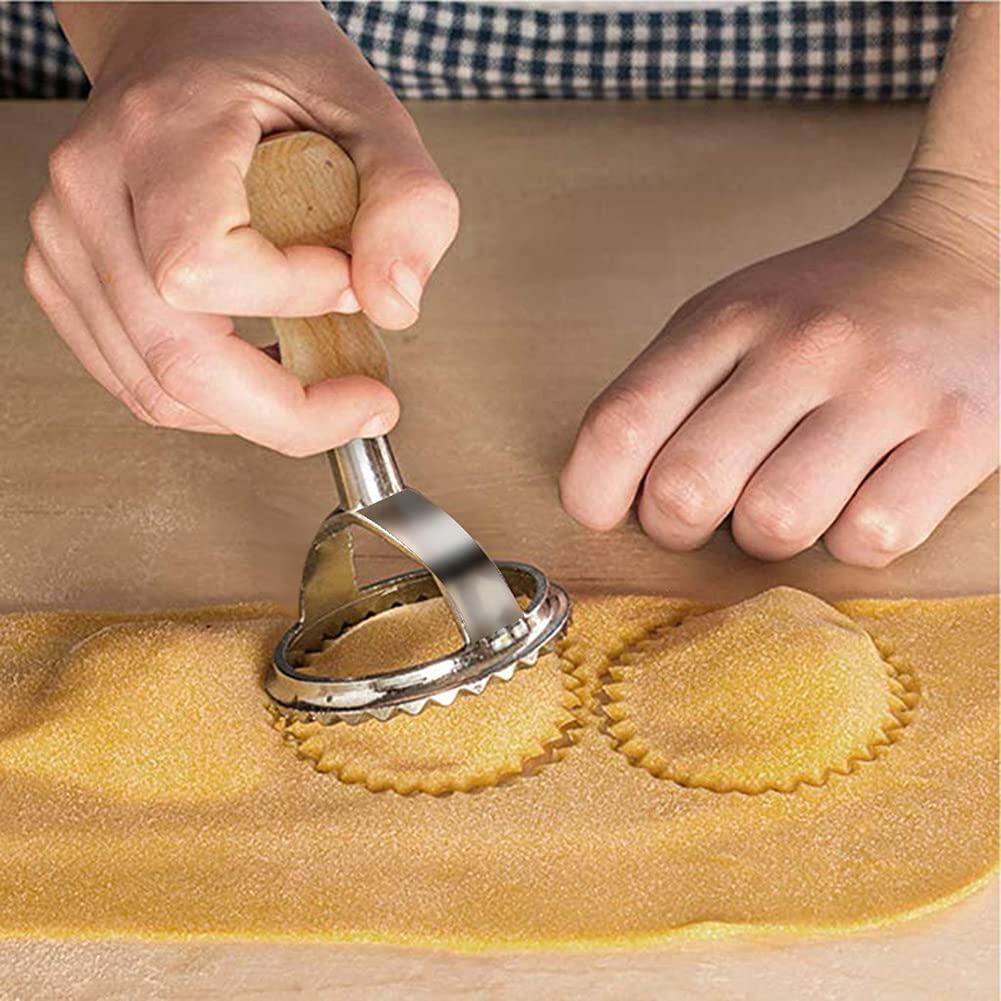 AKOAK Cookie Pizza Lace Knife Wheel Pastry Mold Zinc A-01 1 Pack