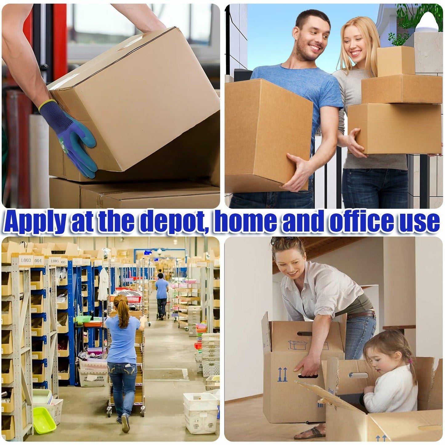 Frascati Heavy Duty Packing Tape 18 Pack 1.88in x 60yd Clear with 3 Dispensers