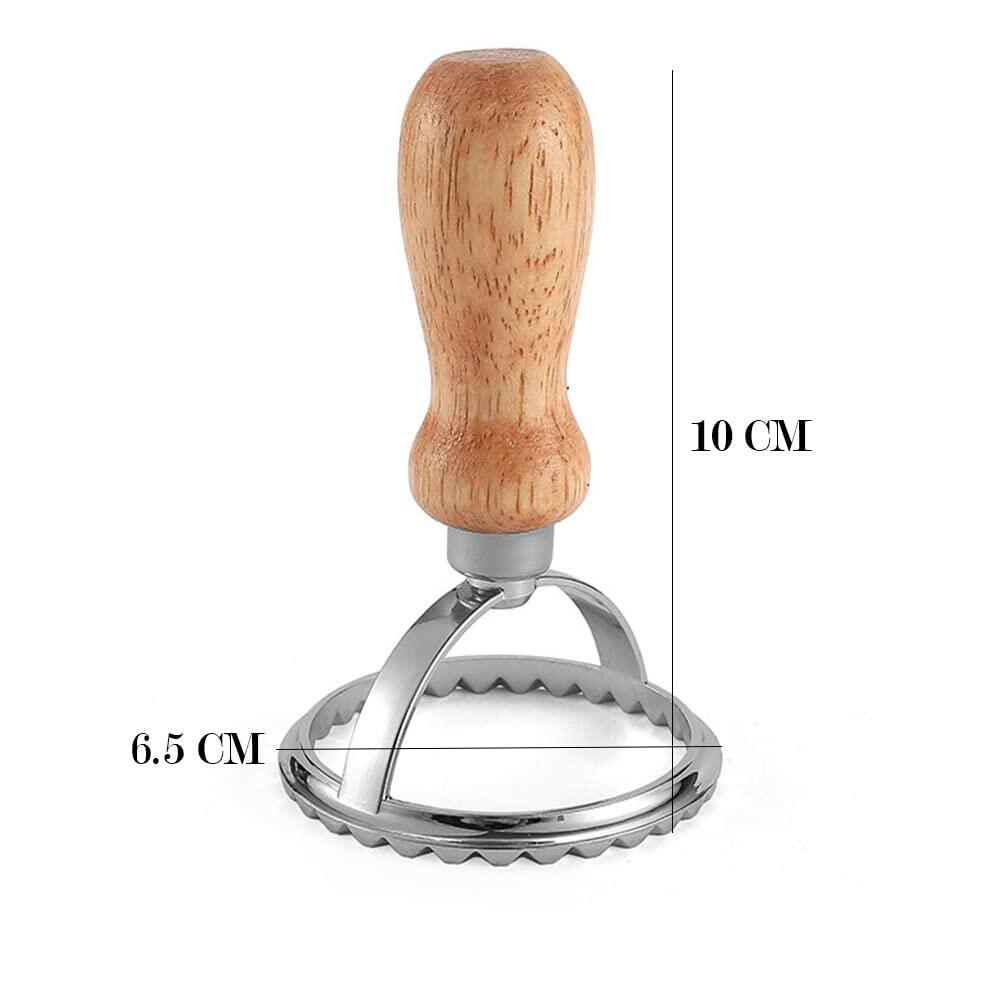 AKOAK Cookie Pizza Lace Knife Wheel Pastry Mold Zinc A-01 1 Pack