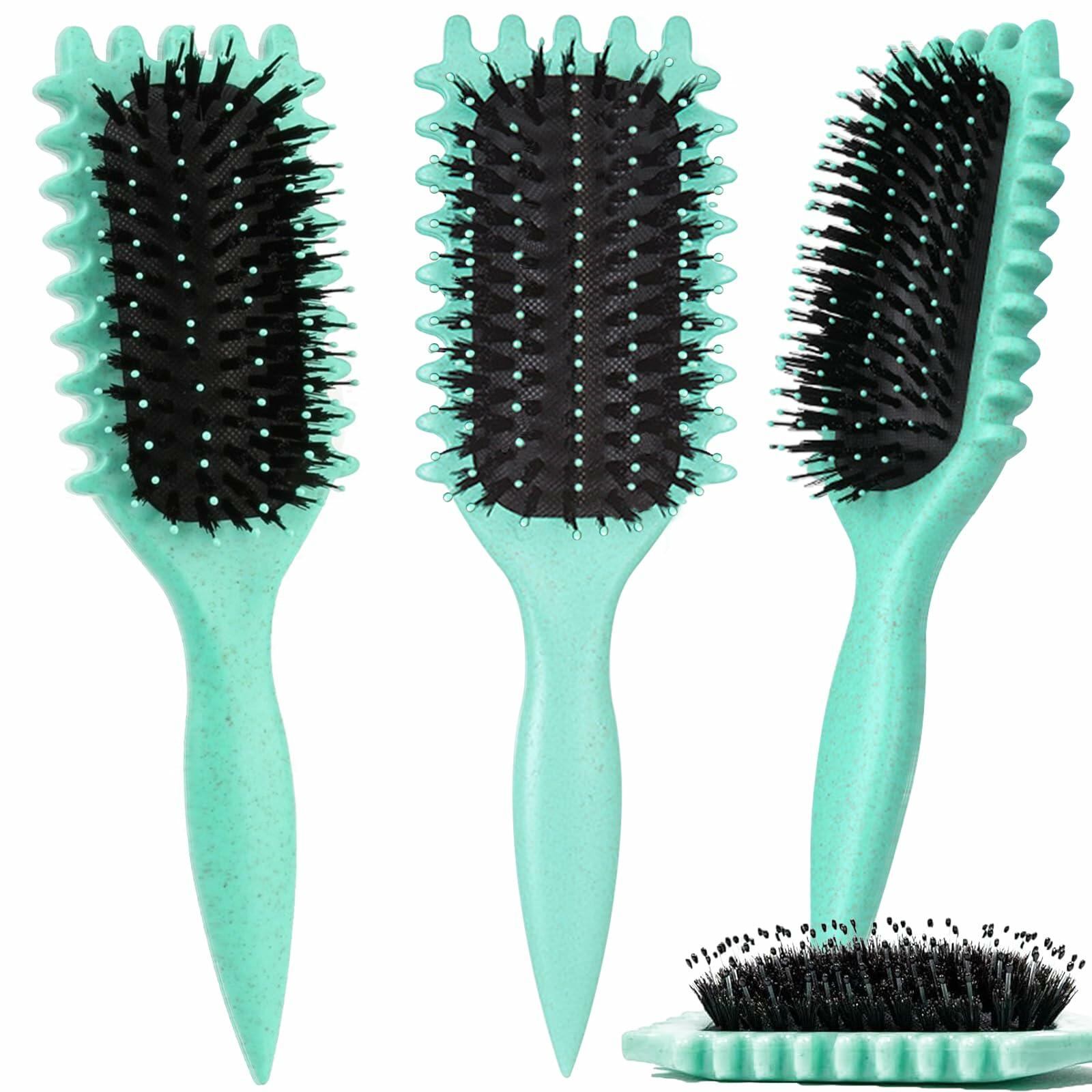 zetusm Curl Defining Brush Nylon Bristles Flexible Green 1 Count
