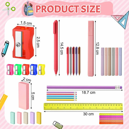 Feifeiya 240 Pcs Operation Christmas School Supplies Bulk Set Pen Ruler