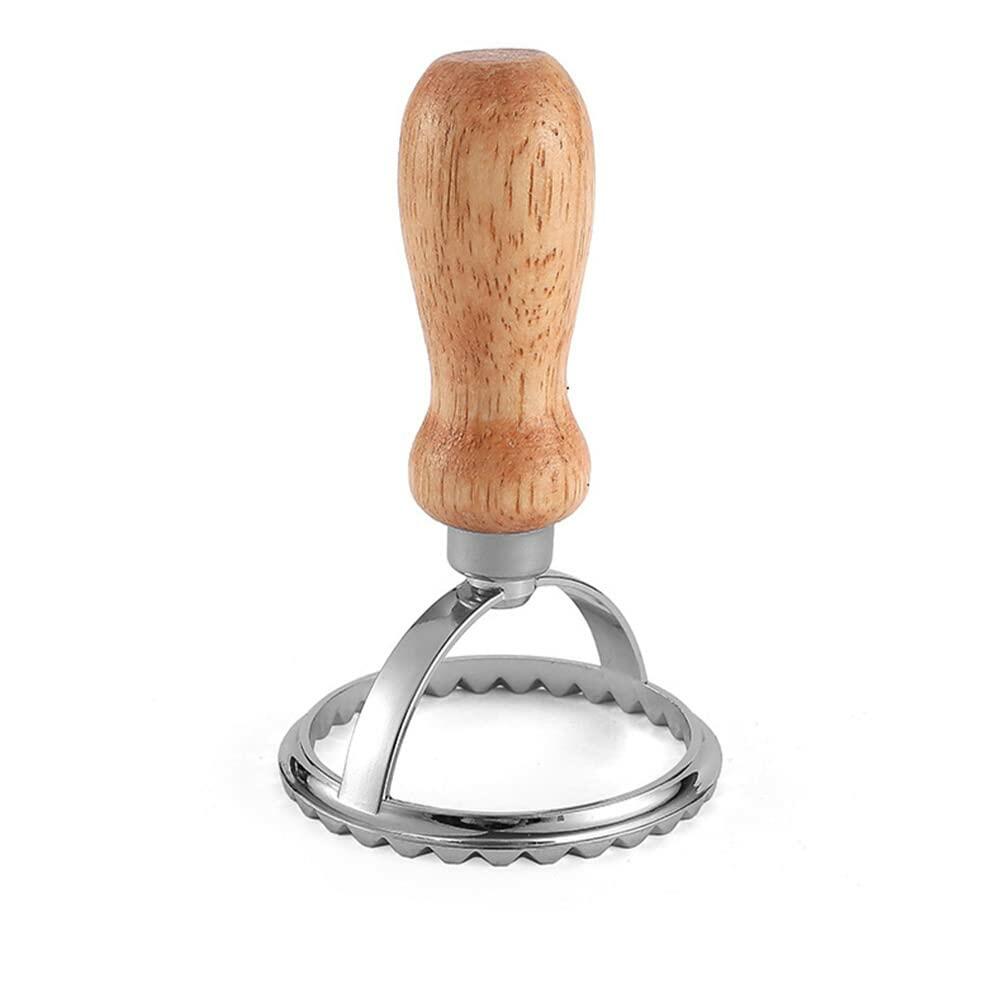 AKOAK Cookie Pizza Lace Knife Wheel Pastry Mold Zinc A-01 1 Pack