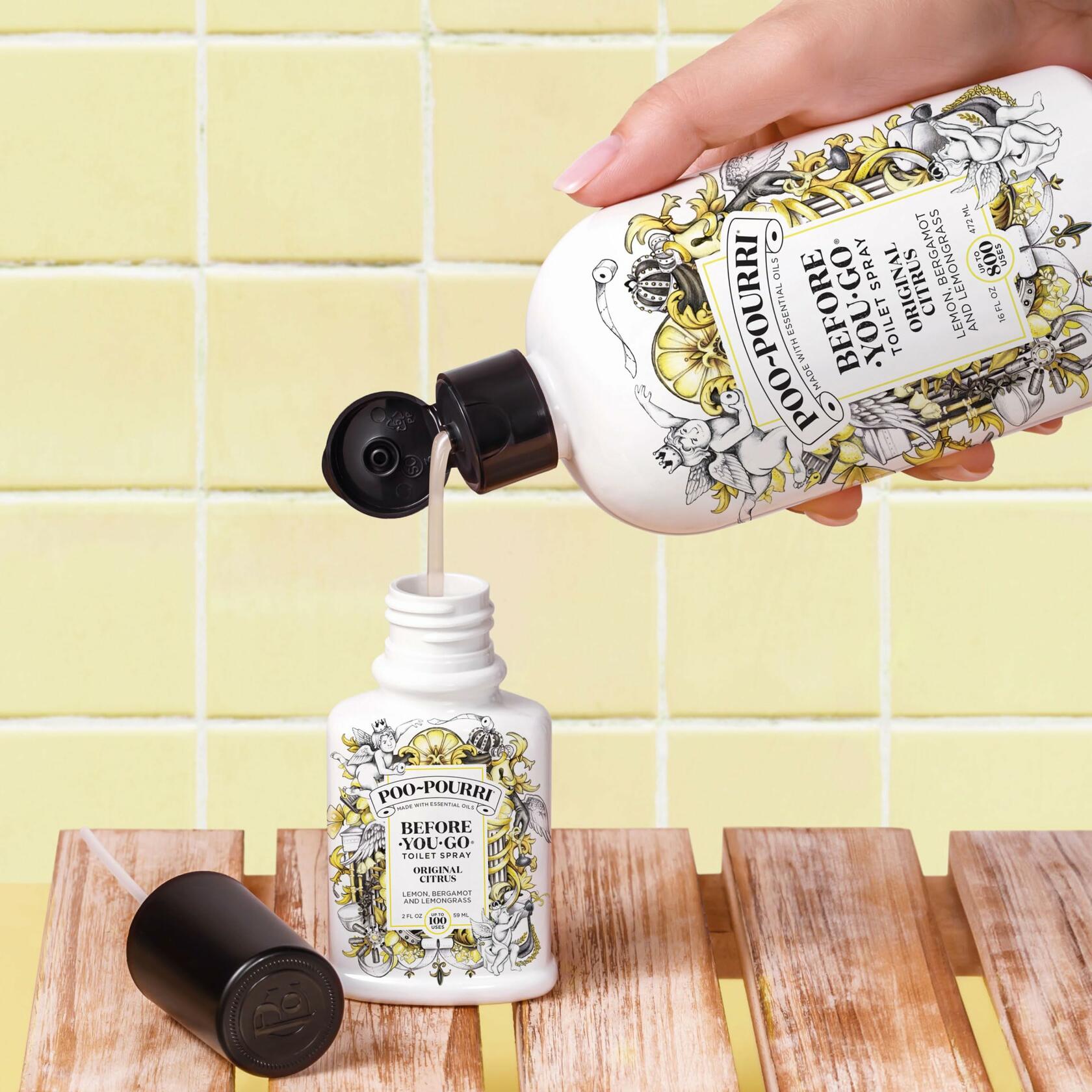 Poo-Pourri Toilet Spray Original Citrus Lemon Bergamot 2oz 2 Pack