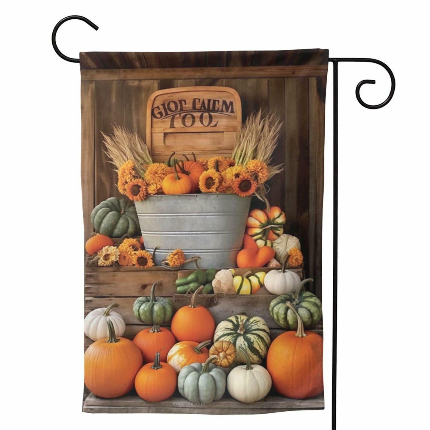 Ovitssrk Farm Pumpkins Garden Flag Double-Sided 12.5x18 Inch Autumn Holiday