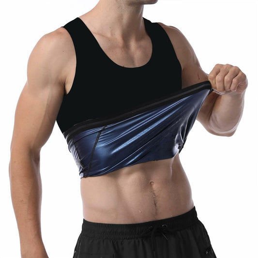 YEESHIN Sauna Sweat Vest for Men Compression Workout Tank Top SM