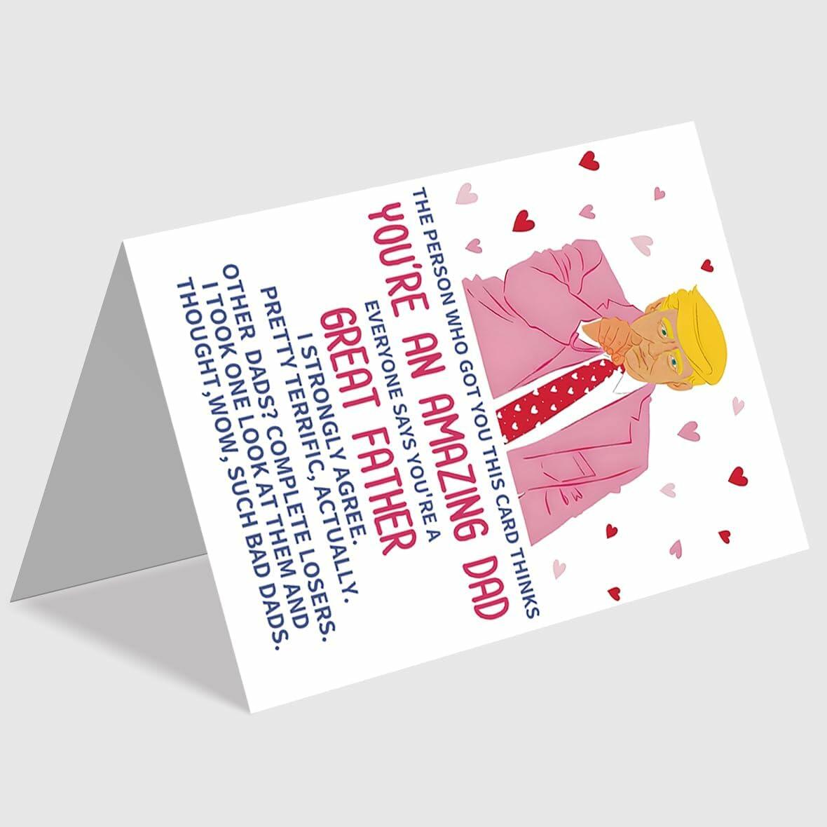 ACHICGIRL Funny Birthday Card for Dad Humor from Son Daughter Color ACH-123