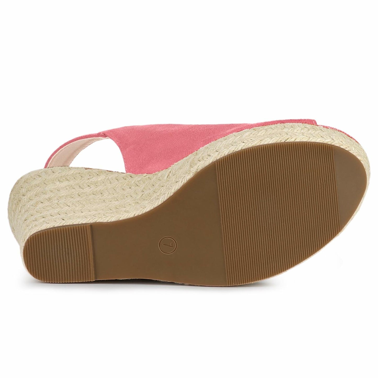 Allegra K Women's Espadrille Platform Wedges Sandals Watermelon Red Size 5.5