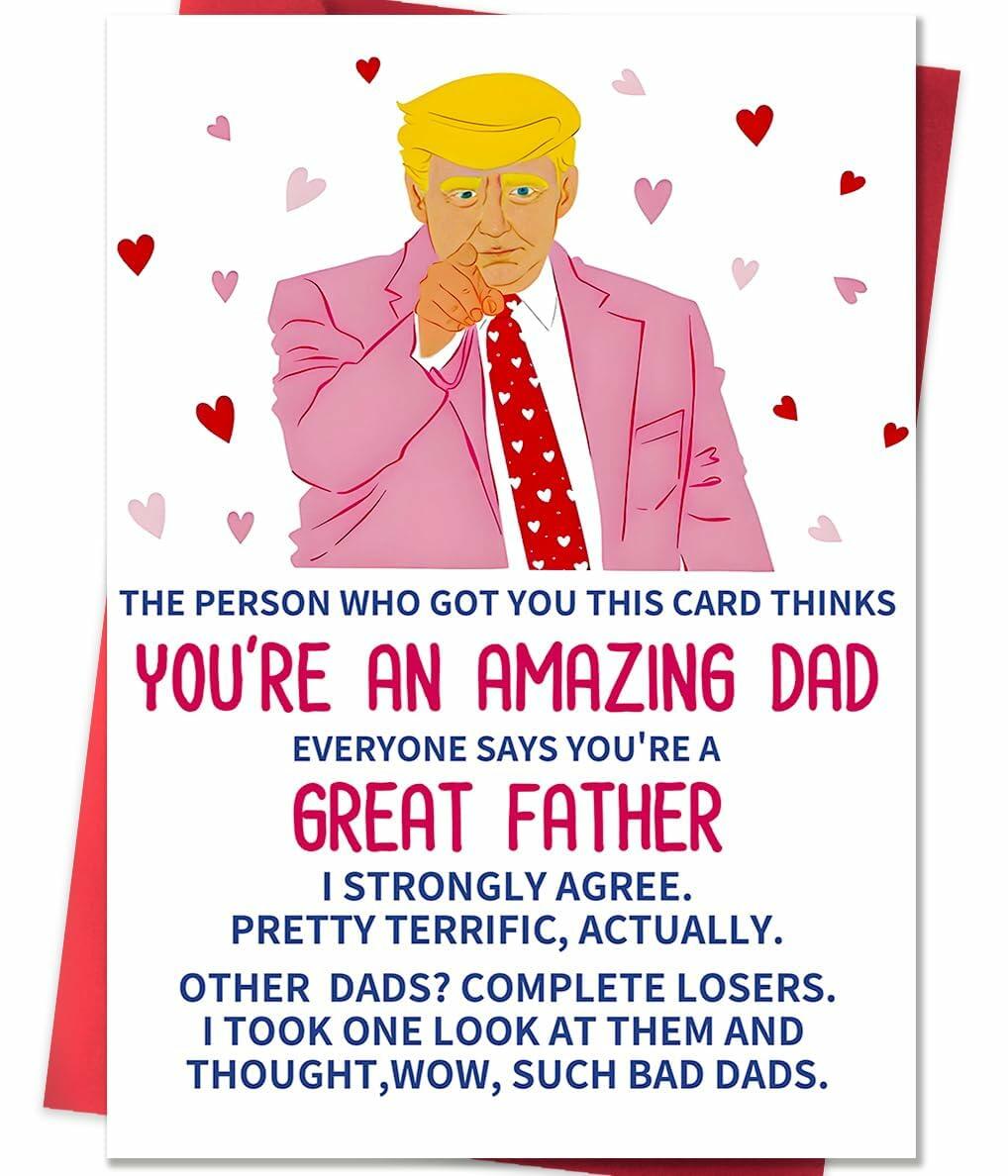 ACHICGIRL Funny Birthday Card for Dad Humor from Son Daughter Color ACH-123