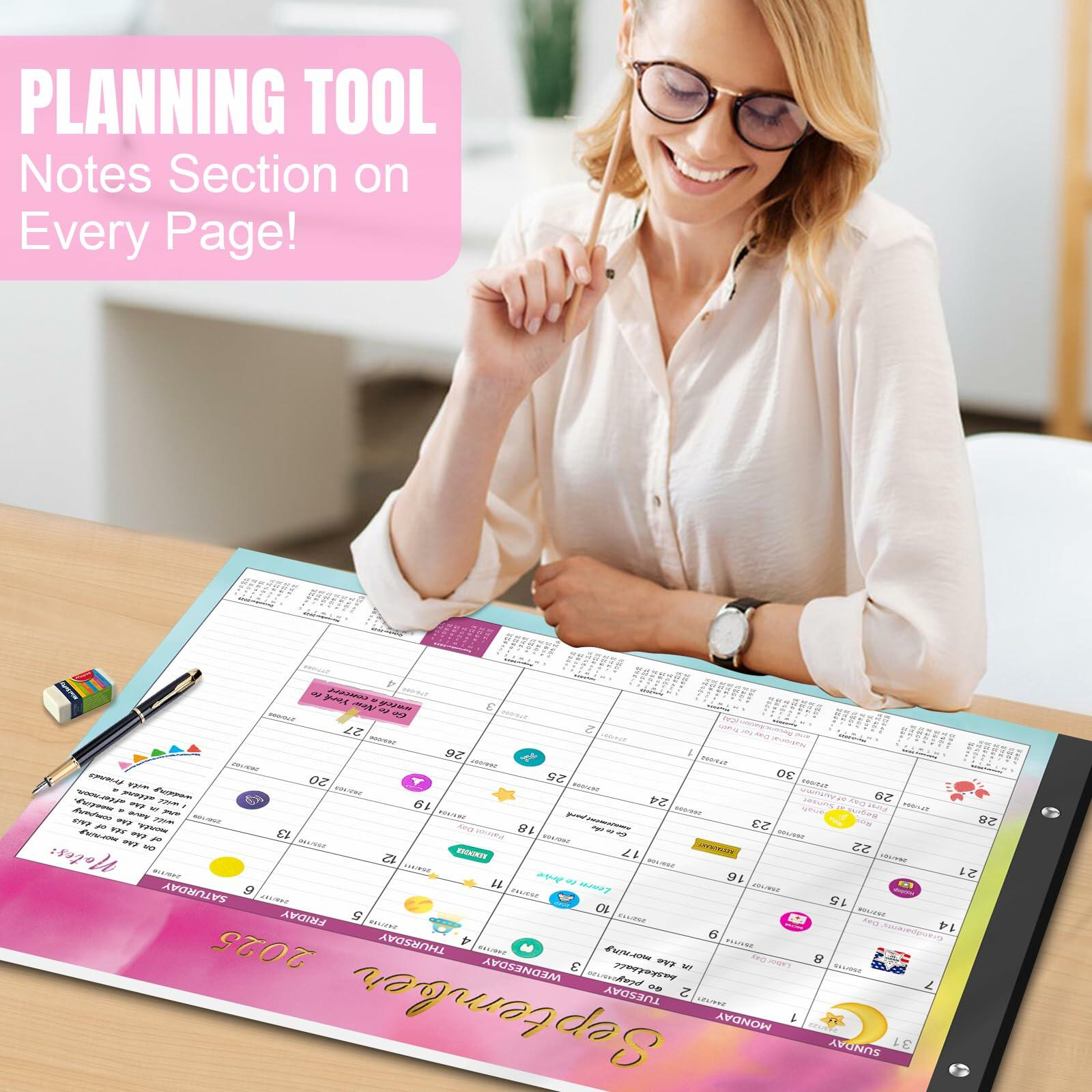 Gannyfer 2026 Desk Calendar 22"x17" Large 18 Month Calendar 2025-2026