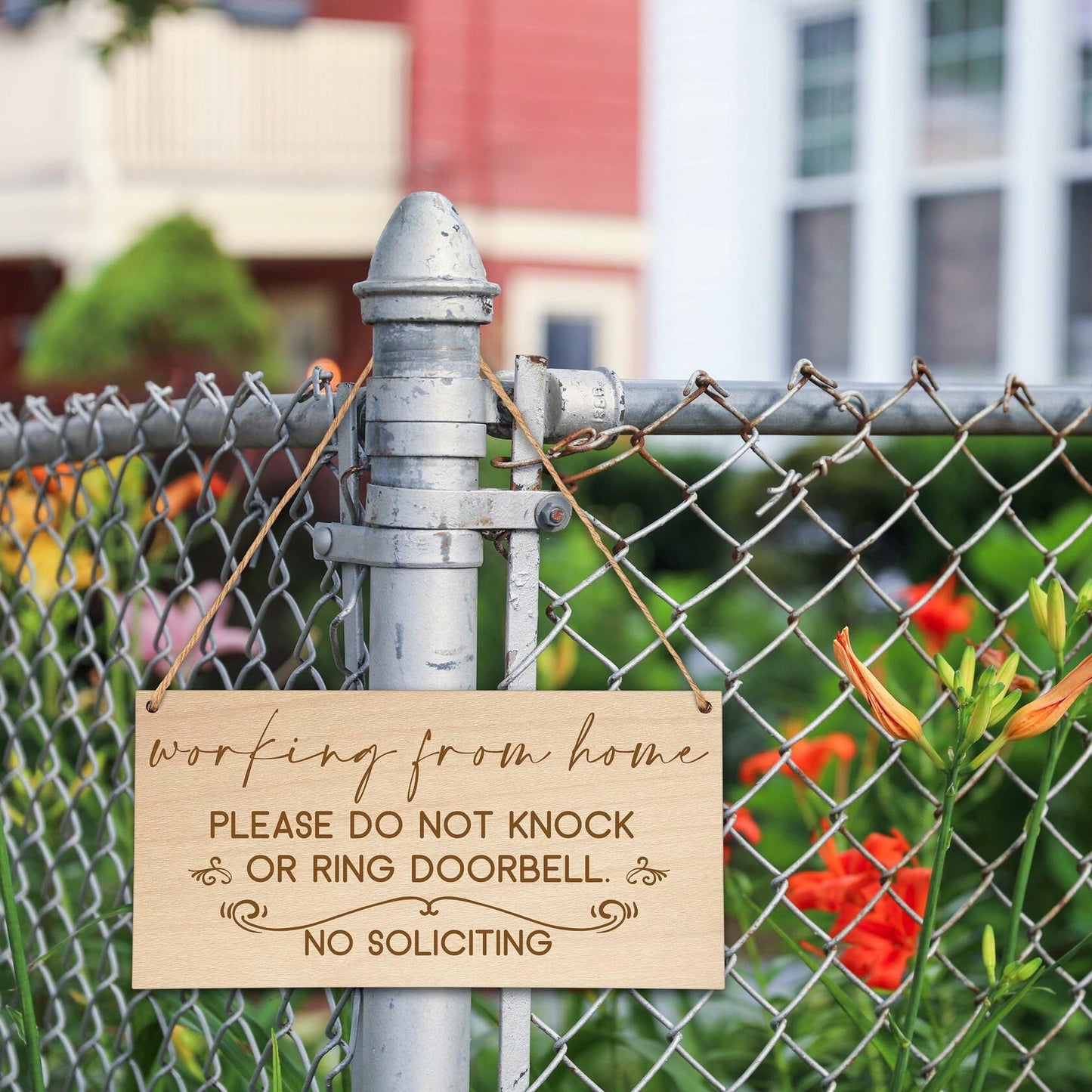 Preuf No Soliciting Wooden Door Sign Plaque Rustic 5x10 Wood Home Porch