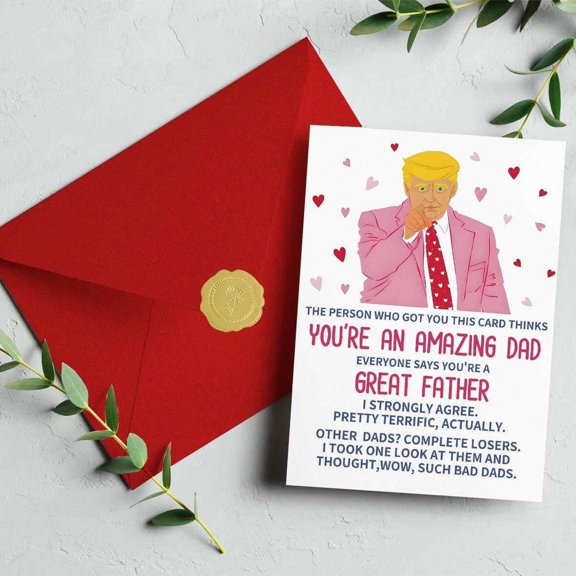 ACHICGIRL Funny Birthday Card for Dad Humor from Son Daughter Color ACH-123