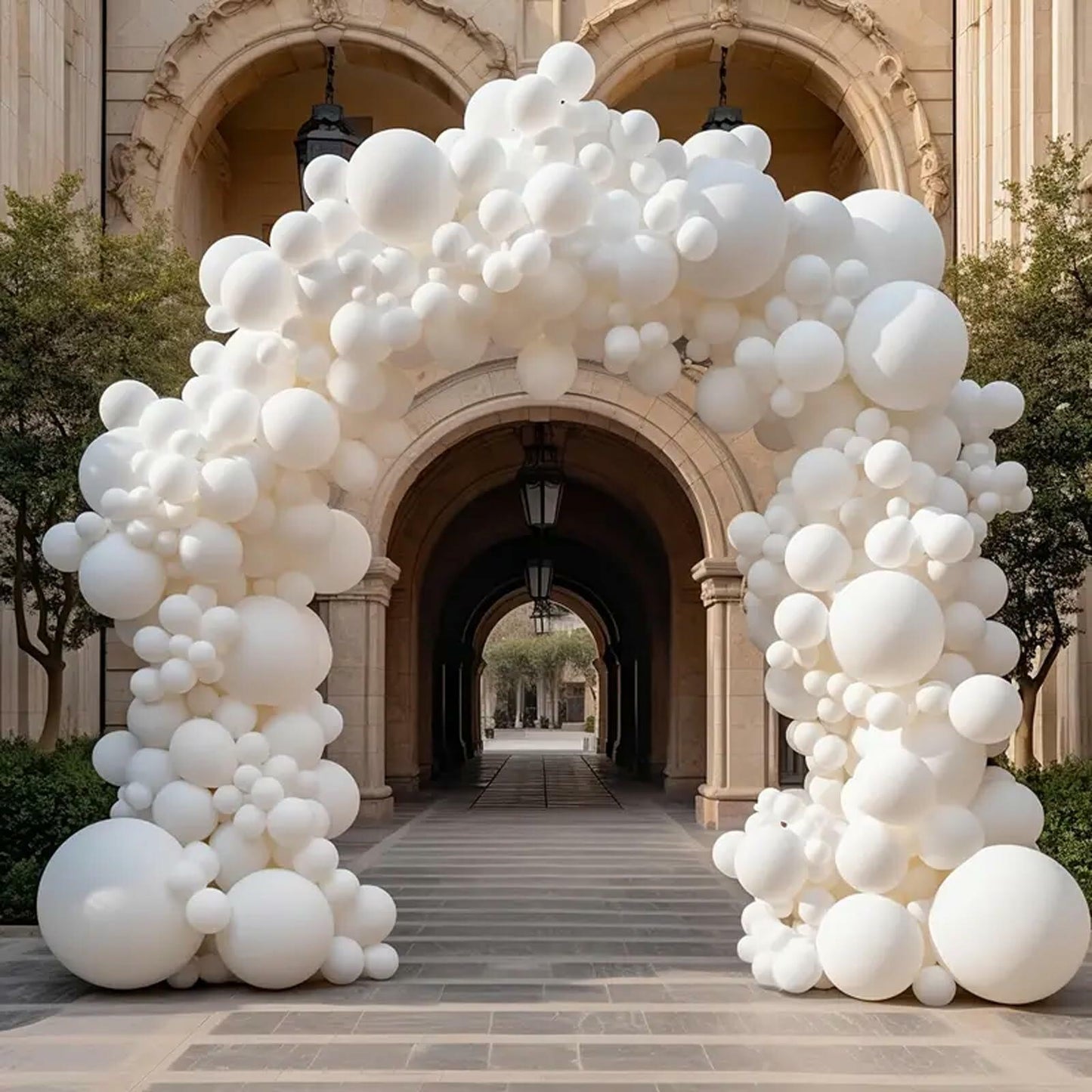 SINBEE 140pcs White Balloon Arch Kit 18 12 10 5 Inch Party Decorations