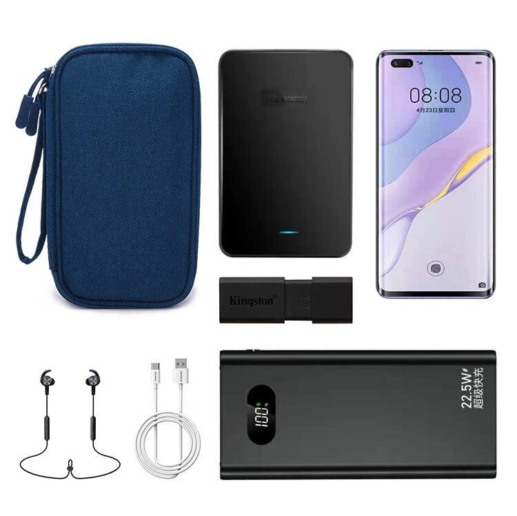 eYistar Diabetic Supplies Travel Case Organizer Blue for Test Strips Lancets