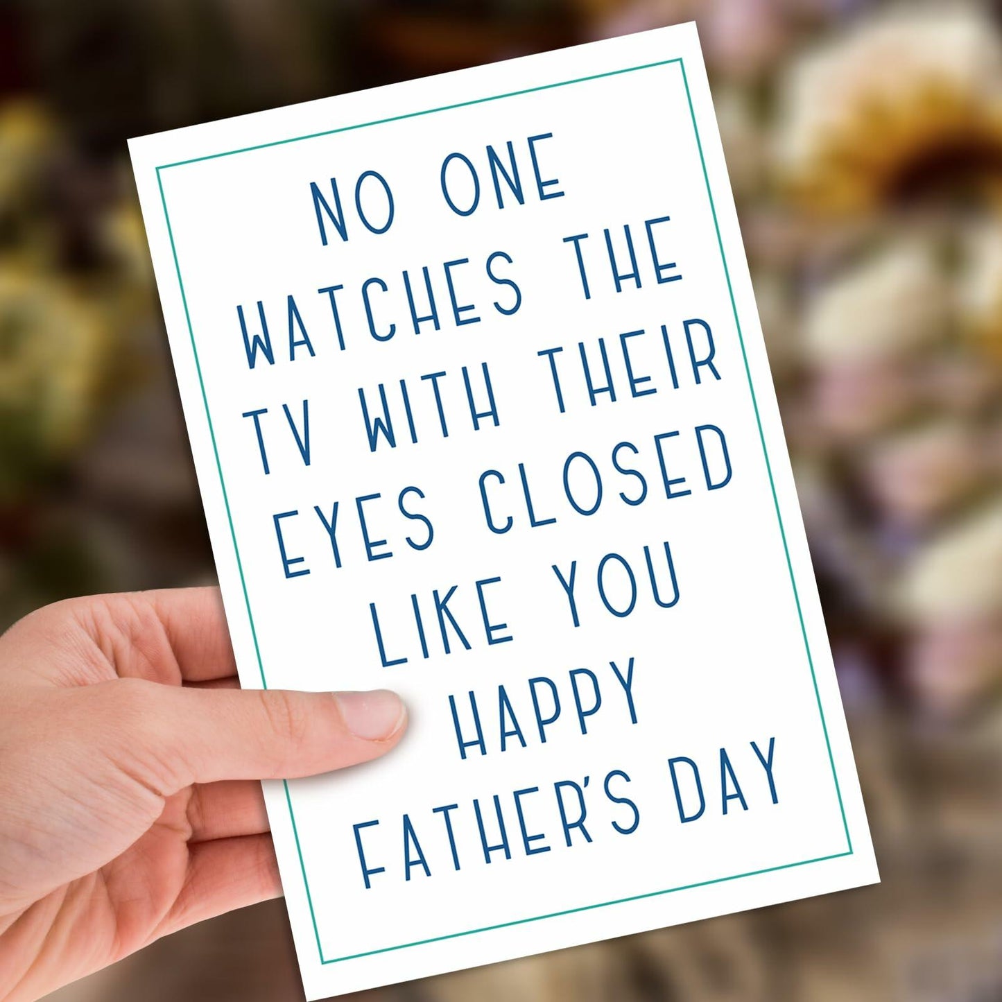 HEJOYN Father's Day Card for Dad Grandpa Husband Cute TV Joke Design