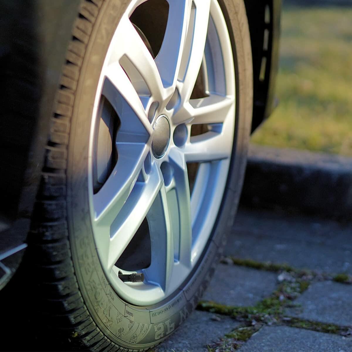 Fekey&JF 16 PCS Universal Tire Valve Stem Caps Waterproof Airtight Black