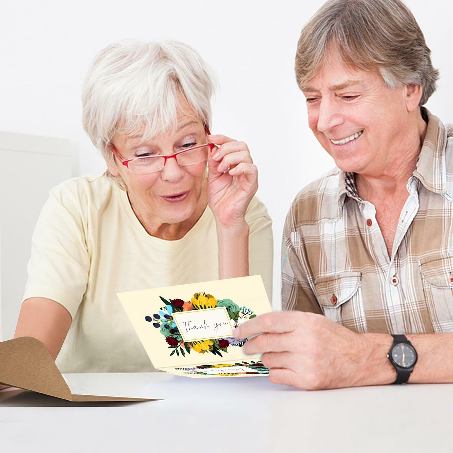 JSDRSK 24 Pack Floral Thank You Cards 4x6 Inch with Envelopes Stickers Colorful