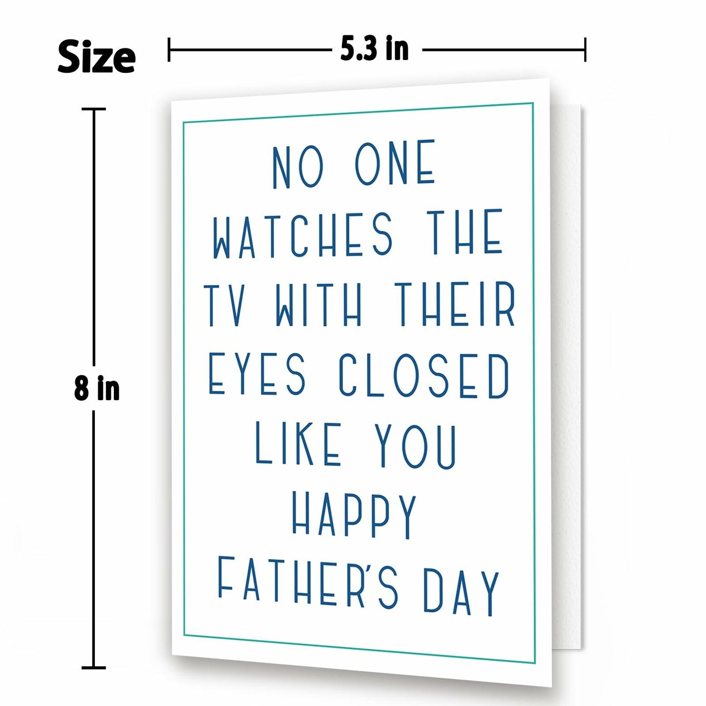 HEJOYN Father's Day Card for Dad Grandpa Husband Cute TV Joke Design
