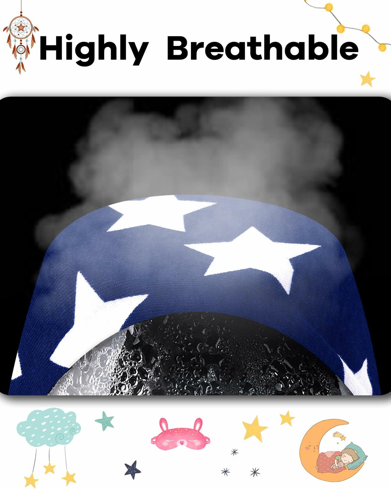 DAUGHTER QUEEN Girls 4th of July American Flag Cotton Pajamas 4pcs Size 8