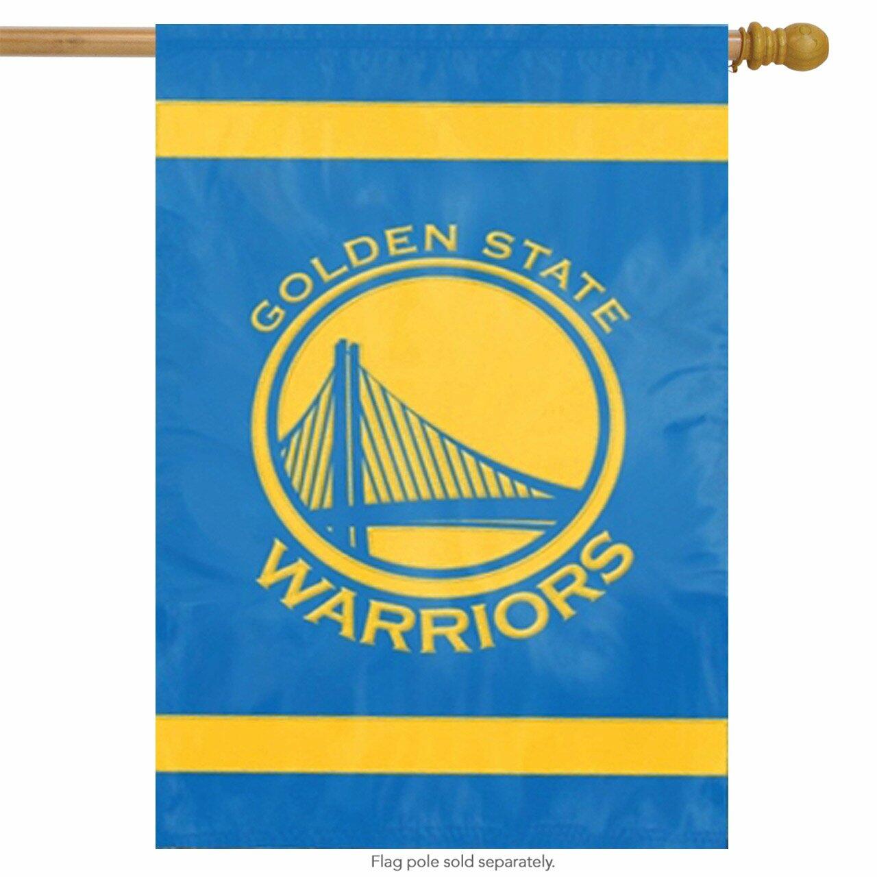 Party Animal NBA Golden State Warriors Premium Banner Flag 28x48 Team Color