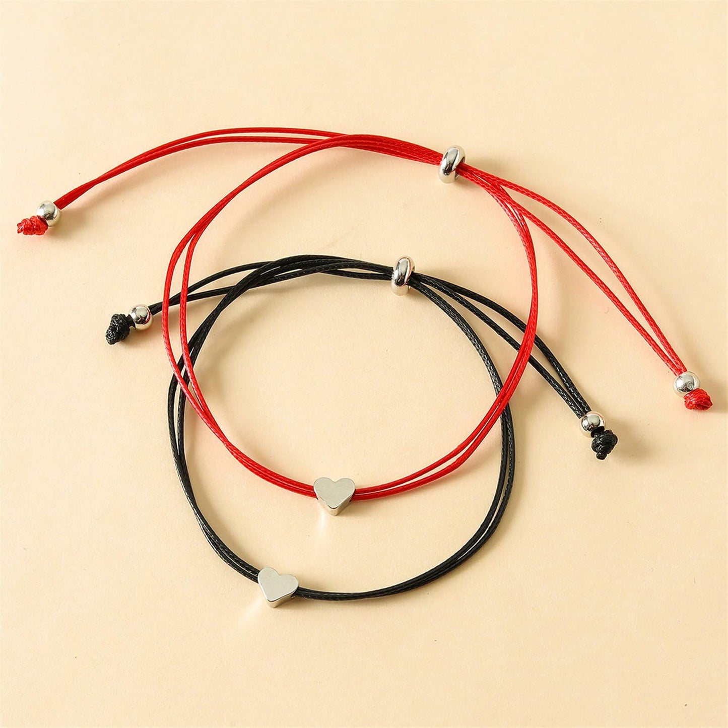 Caiyao Handmade Braided Rope Bracelet Set Love Heart Butterfly Dino M