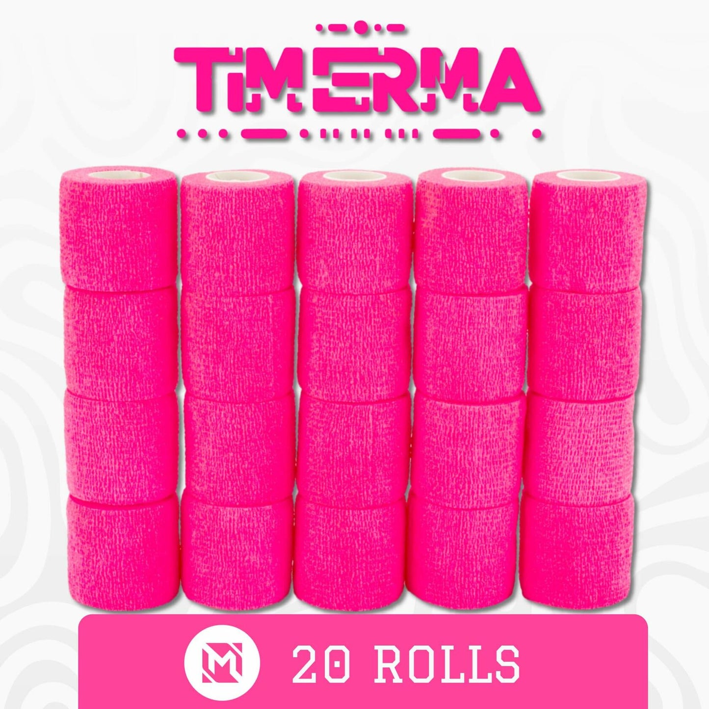 [Like New] timerma 20 Rolls Self Adhesive Bandage Wrap Elastic Breathable Pink