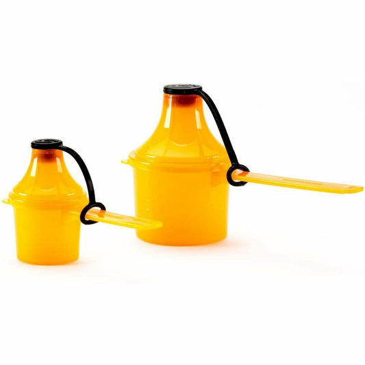 The Scoopie Supplement Container & Funnel System 2 Pack Orange 25cc 80cc