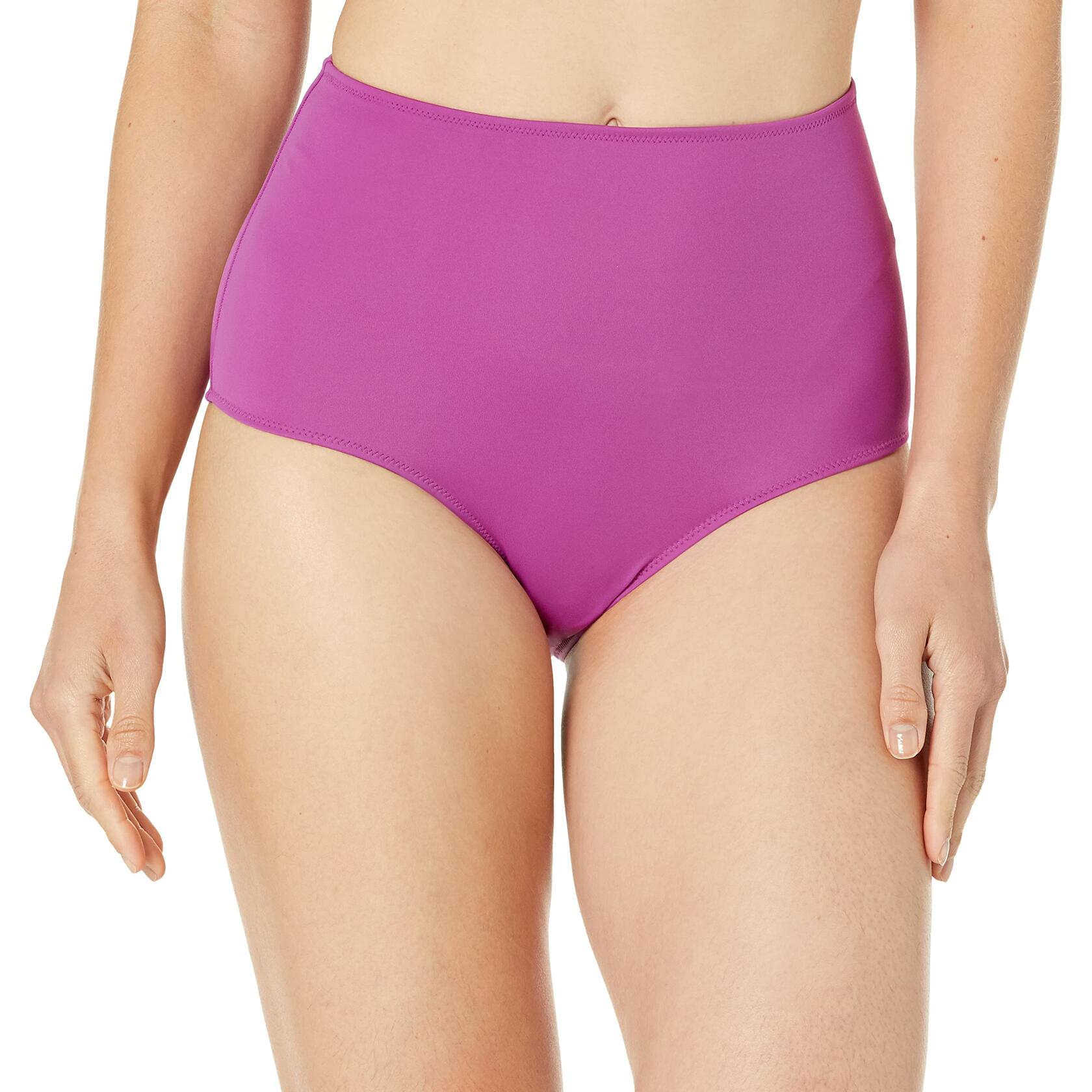 Amazon Essentials Women’s High Waist Swim Bottom Violet Size Small