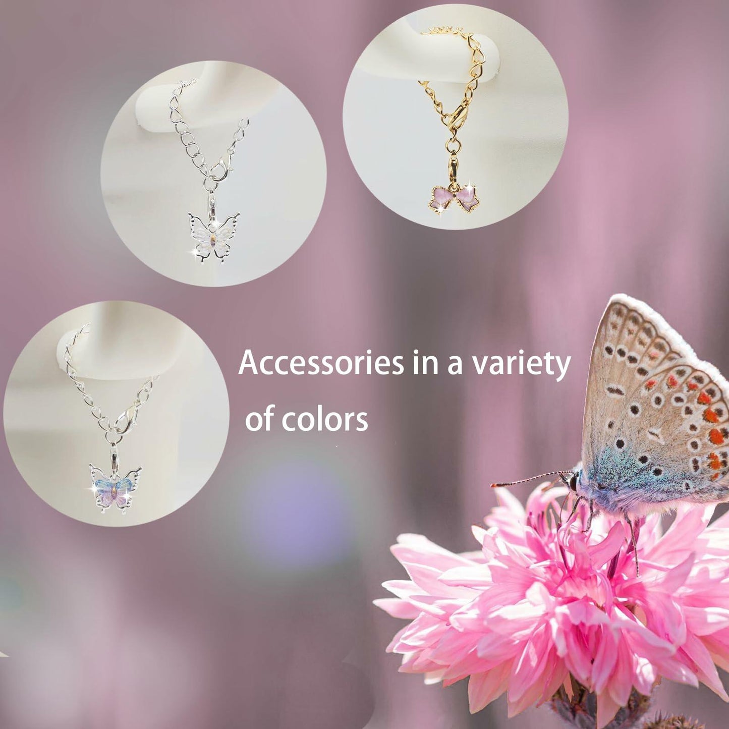 PandoreBox 4 Pcs Bow Knot Straw Lids & Charms for 30oz/40oz Cups White03