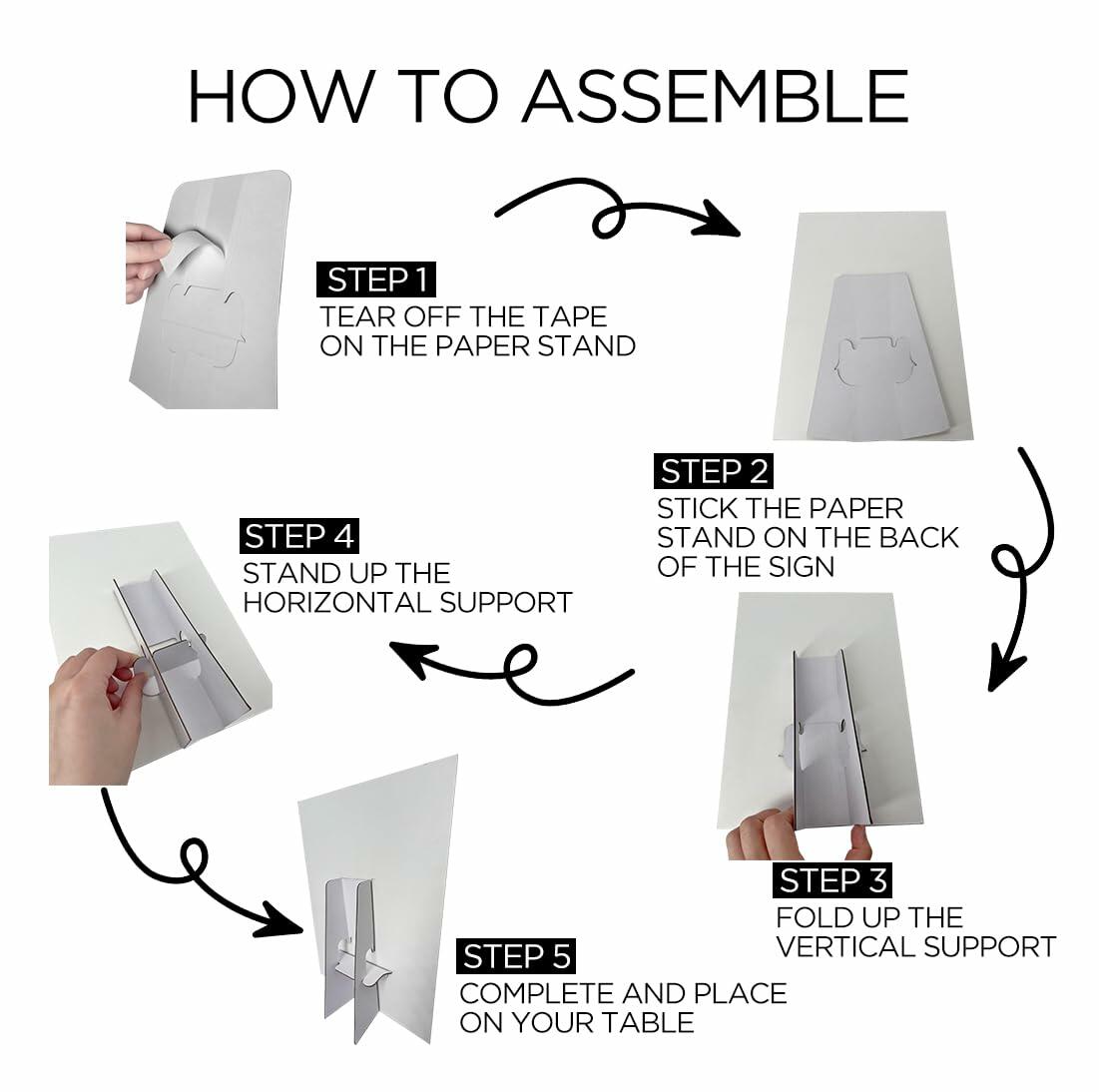 OXEDP Boho Baby Shower Guest Book Sign 8x11" w/ Stand Table Decor