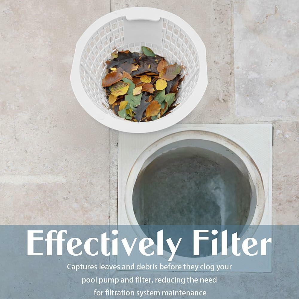 X5MPLXPMX 2 Pack Pool Skimmer Basket Replacement for Swimline Hydrotools Black