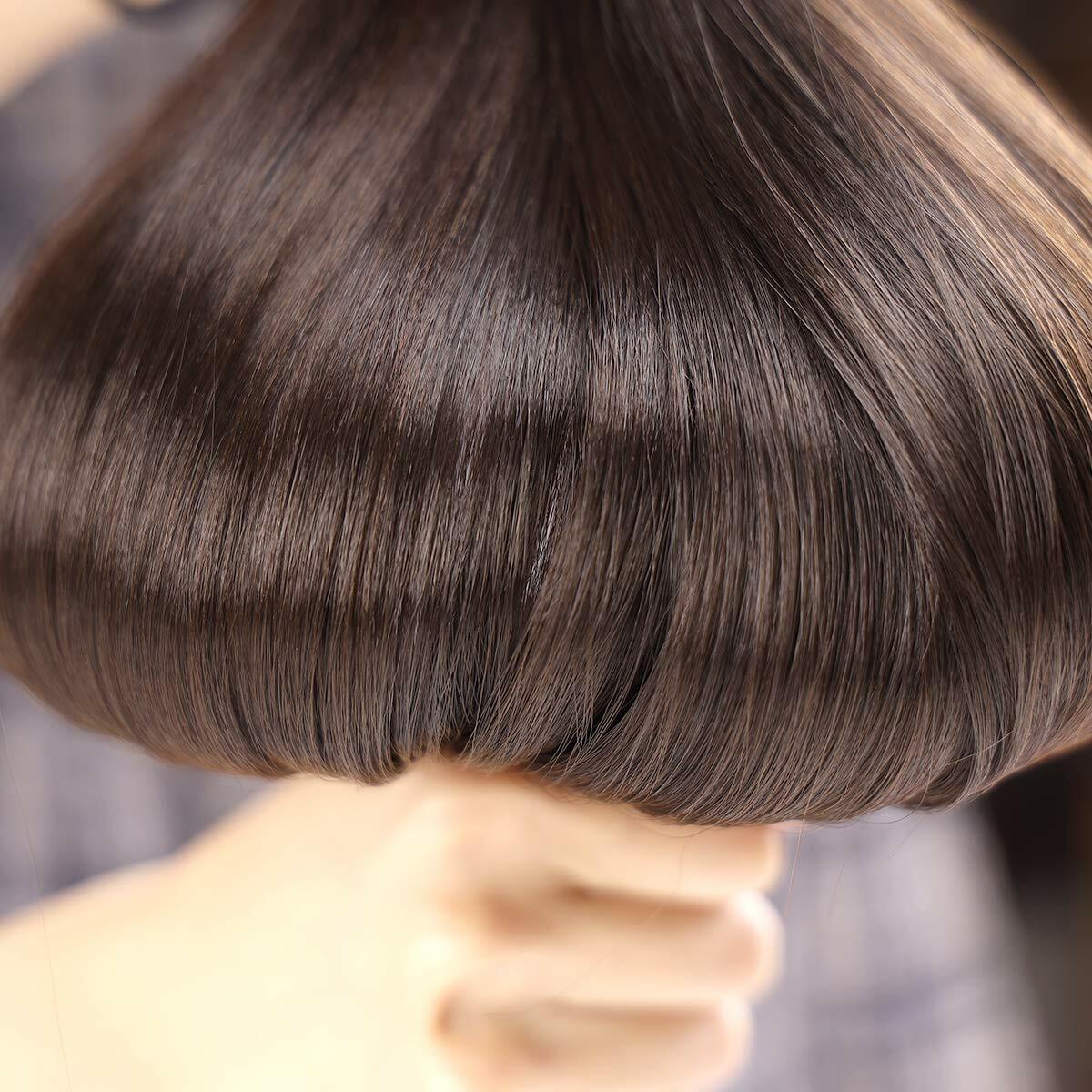 [Like New] MYS Hair 24inch PU Clip-In Synthetic Hair Extensions Dark Brown 160g