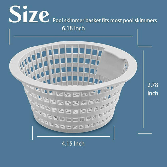 X5MPLXPMX 2 Pack Pool Skimmer Basket Replacement for Swimline Hydrotools Black