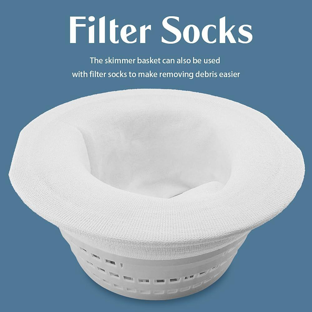 X5MPLXPMX 2 Pack Pool Skimmer Basket Replacement for Swimline Hydrotools Black