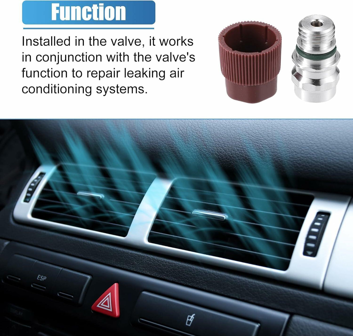 M12x1.5 Male High Side A/C Port Valve for Chevy GMC Ford Chrysler VW Jeep