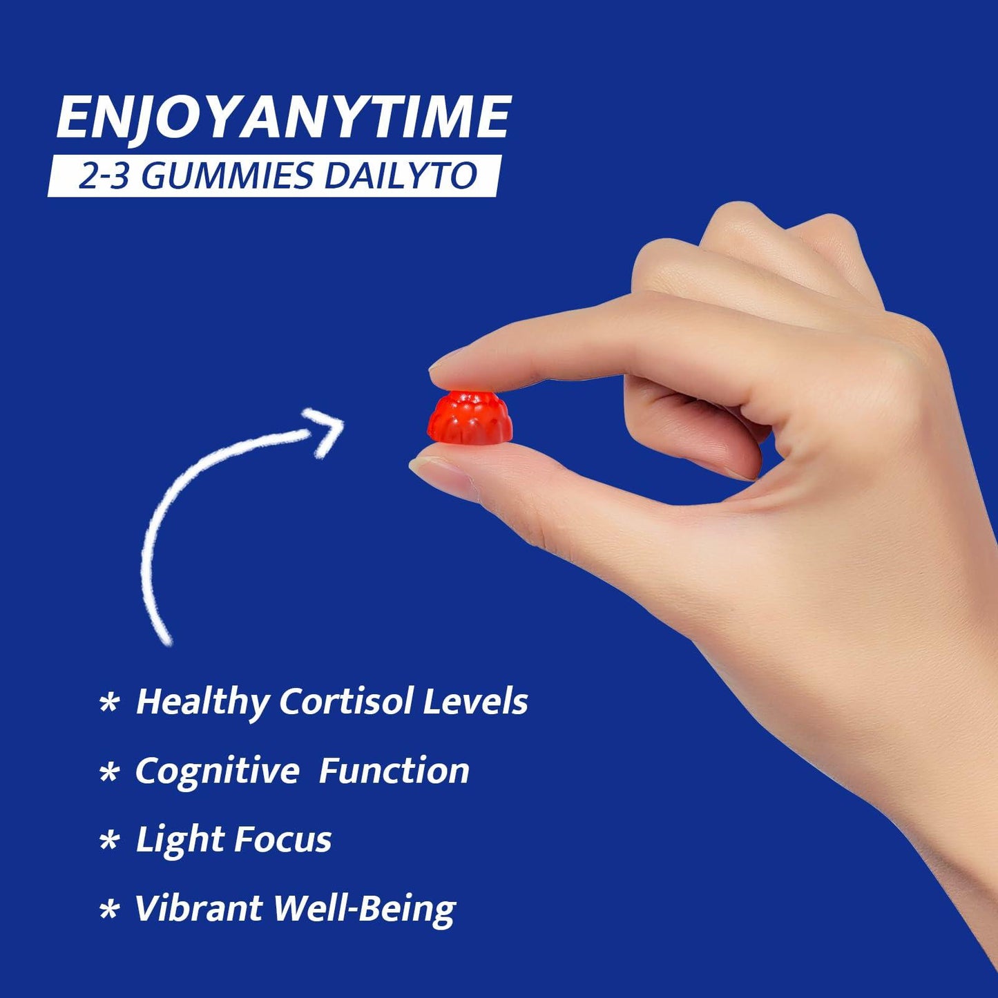 KAIAGERBE TOTAL HEALTH Magnesium Glycinate Gummies 100mg Ashwagandha 60 Ct